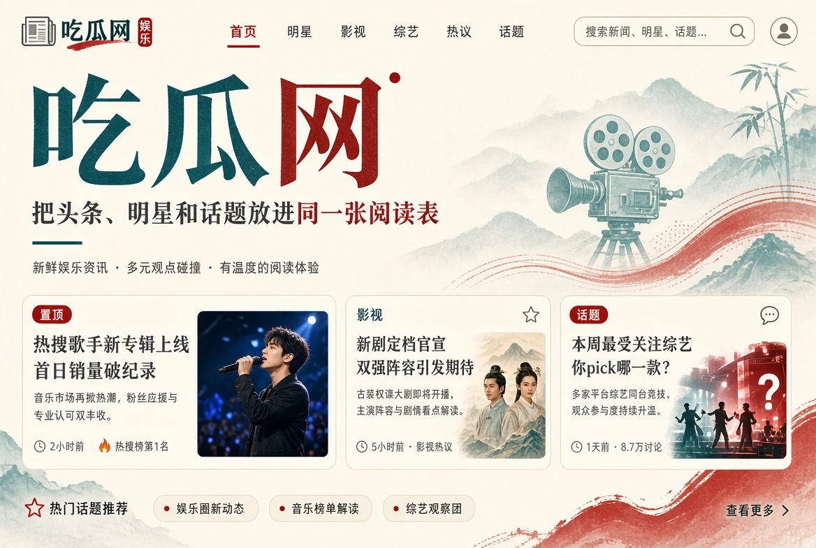 吃瓜网今日资讯品牌主视觉